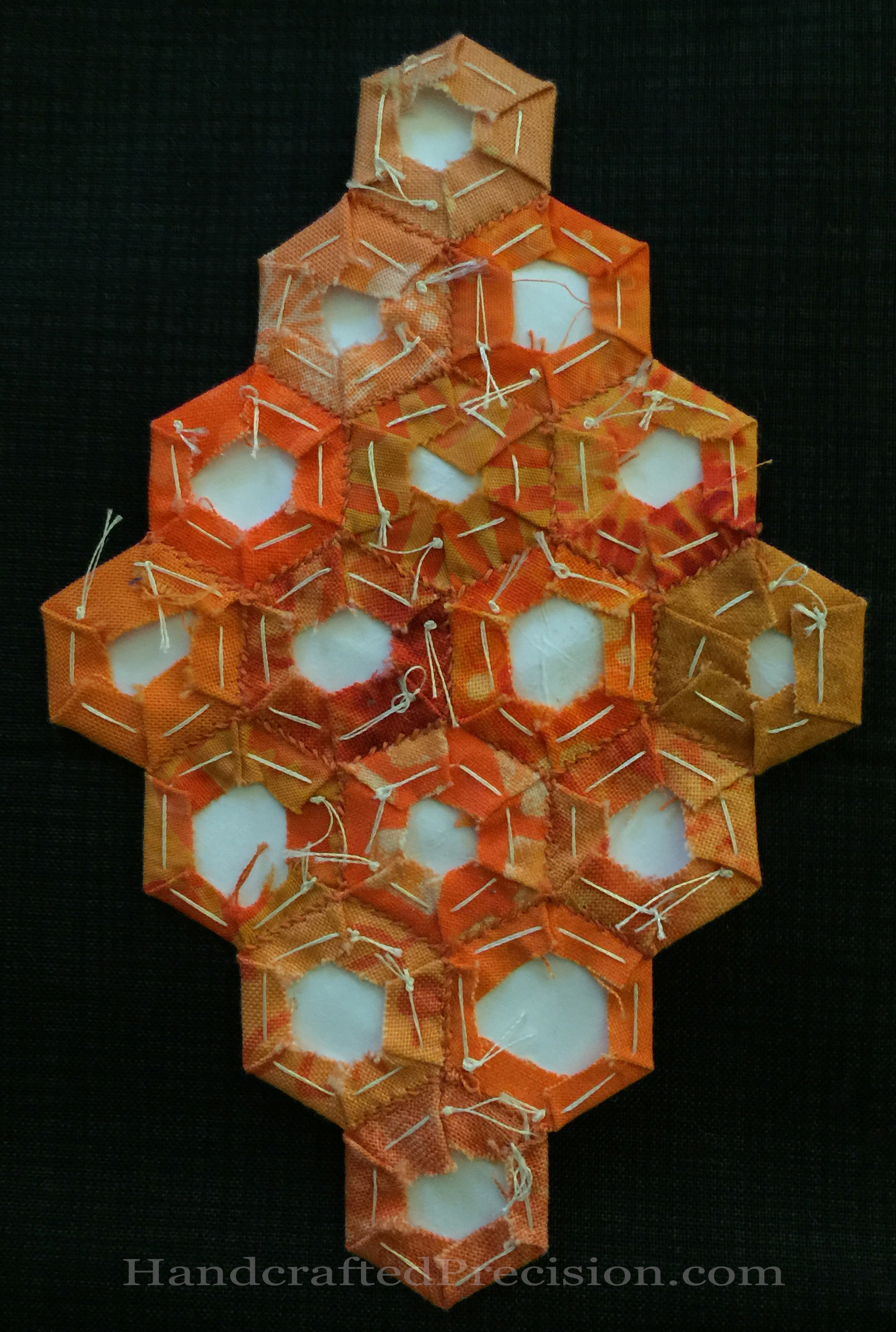 Orange Hexagon Diamond Back