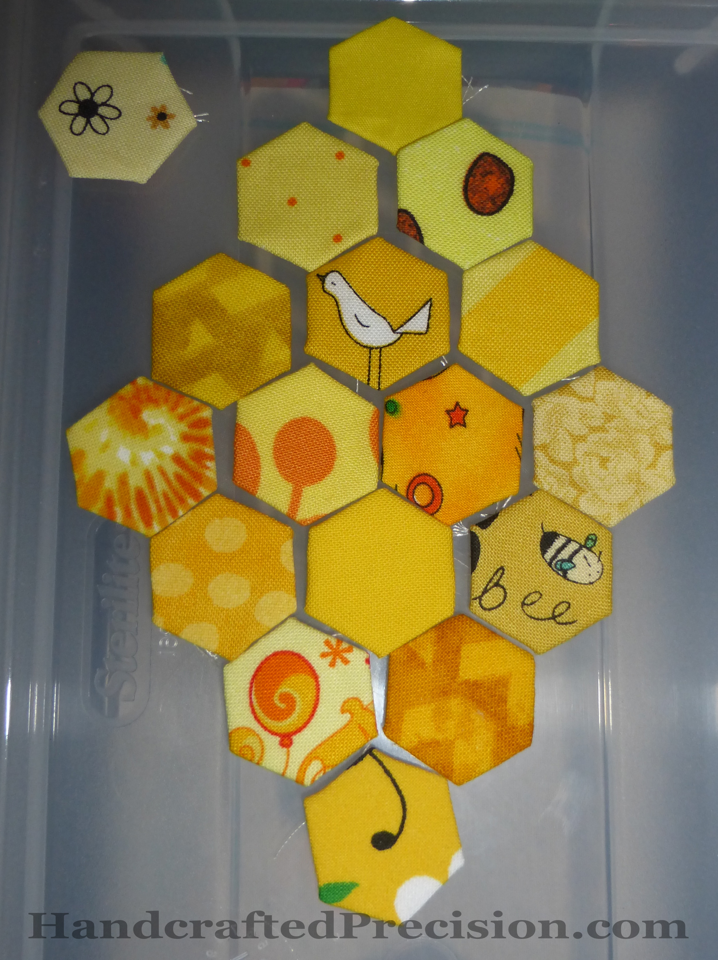 Yellow Hex Diamond Layout